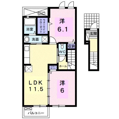 フォルシュメリー・ガーデンⅡＡ 203【管理NO：1-021163301-02030】 ★家具家電は申し込み後に搬入しますの物件画像