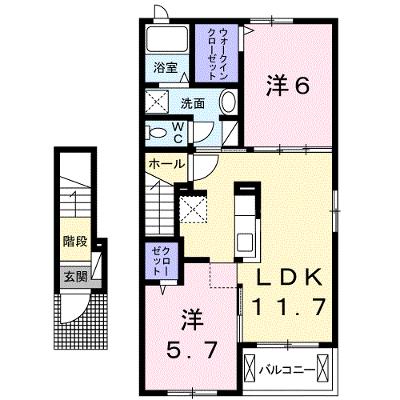 アルバーダⅡ 203【管理NO：1-021053802-02030】 ★家具家電は申し込み後に搬入します 2026年07月下旬入居可能の物件画像