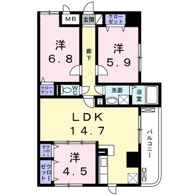 ディアコート　木太 801【管理NO：1-015141901-08010】 ★家具家電は申し込み後に搬入します 2026年08月中旬入居可能の物件画像