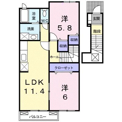 アルドーレ　Ⅱ 202【管理NO：1-014942902-02020】 ★家具家電は申し込み後に搬入します★の物件画像