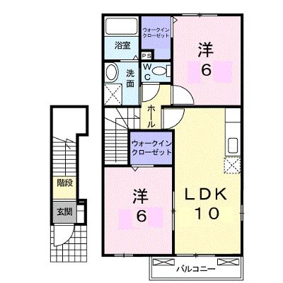 チェリ　ブラッサムⅡ 203【管理NO：1-014623102-02030】 ★家具家電は申し込み後に搬入しますの物件画像