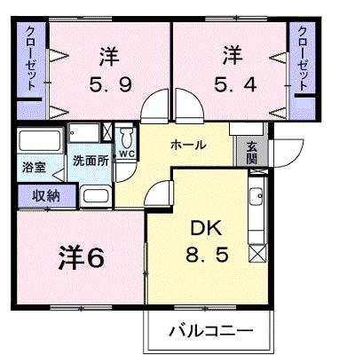 ニューエルディム裕Ⅱ 103【管理NO：1-004284802-01030】 ★家具家電は申し込み後に搬入しますの物件画像