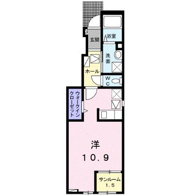 リュシータ　Ｂ 101【管理NO：1-027020502-01010】 ★家具家電は申し込み後に搬入します★の物件画像
