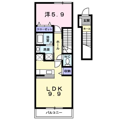イリス　セゾン　Ｂ 202【管理NO：1-011510102-02020】 ★家具家電は申し込み後に搬入しますの物件画像