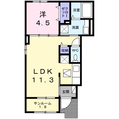ハイツ　ＨＡＹＡＳＨＩ　２ 101【管理NO：1-027525001-01010】 ★家具家電は申し込み後に搬入します★の物件画像