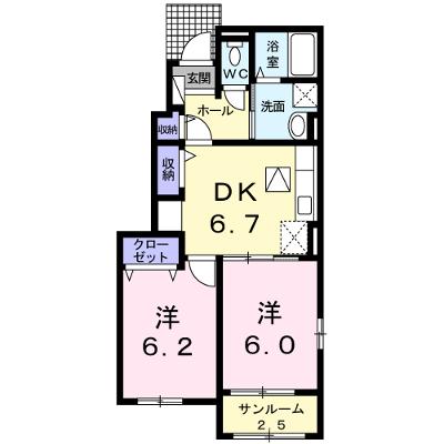 アリエッタⅡ 101【管理NO：1-021901302-01010】 ★家具家電は申し込み後に搬入します 2026年07月下旬入居可能の物件画像