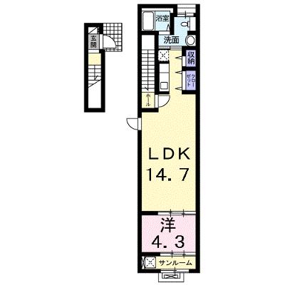 ルーベル柞原　Ⅱ 210【管理NO：1-020934801-02100】 ★家具家電は申し込み後に搬入しますの物件画像