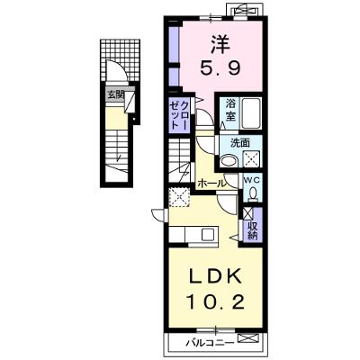 ノイ・レーベンＡ 204【管理NO：1-020813101-02040】 ★家具家電は申し込み後に搬入します★の物件画像