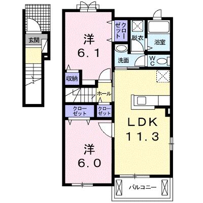 ラメゾン　ドゥ　カンパーニュＢ 201【管理NO：1-018202202-02010】 ★家具家電は申し込み後に搬入しますの物件画像