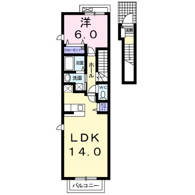 リジエール　タンドルＡ 201【管理NO：1-017243401-02010】 ★家具家電は申し込み後に搬入しますの物件画像