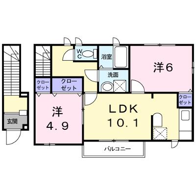 ジェルメ　テール　Ｃ 202【管理NO：1-014146703-02020】 ★家具家電は申し込み後に搬入しますの物件画像