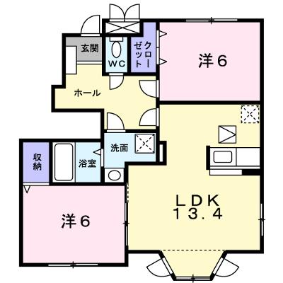 ベル・ソレイユＤ 101【管理NO：1-012954002-01010】 ★家具家電は申し込み後に搬入します★の物件画像