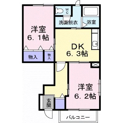 パレス・ニュールミネⅡ　Ａ 103【管理NO：1-012742101-01030】 ★家具家電は申し込み後に搬入しますの物件画像