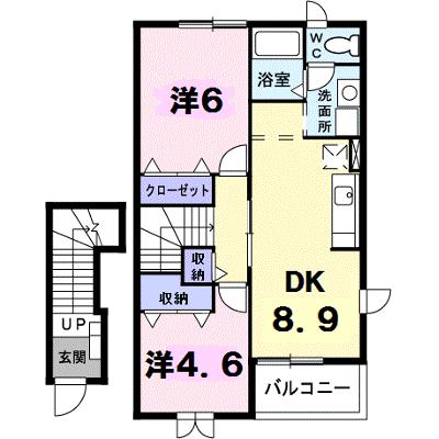 ミストラルＢ 203【管理NO：1-012582202-02030】 ★家具家電は申し込み後に搬入しますの物件画像