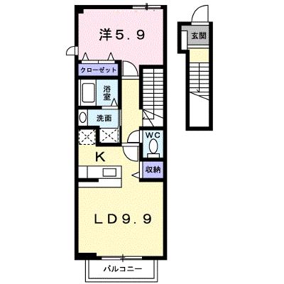 シャン・ミリューⅡＣ 202【管理NO：1-011825401-02020】 ★家具家電は申し込み後に搬入しますの物件画像