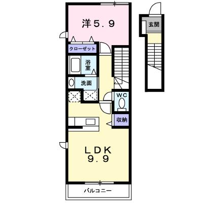 サンライズ川原　Ｄ 202【管理NO：1-011671601-02020】 ★家具家電は申し込み後に搬入しますの物件画像