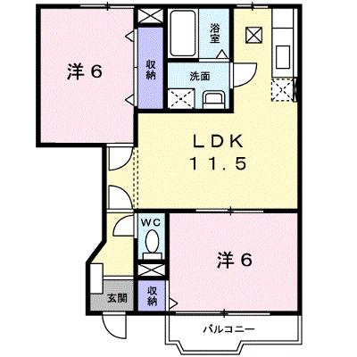 コリーヌ　ＨＩＲＡＯＫＡ　Ｂ 102【管理NO：1-011317402-01020】 ★家具家電は申し込み後に搬入します 2026年07月下旬入居可能の物件画像