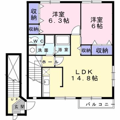 サンフィールド　Ｂ 202【管理NO：1-010530402-02020】 ★家具家電は申し込み後に搬入しますの物件画像
