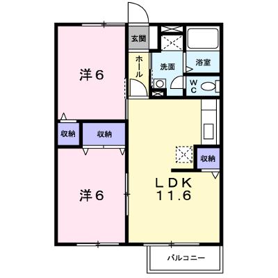 プロムナード　Ａ 102【管理NO：1-010248201-01020】 ★家具家電は申し込み後に搬入します★の物件画像
