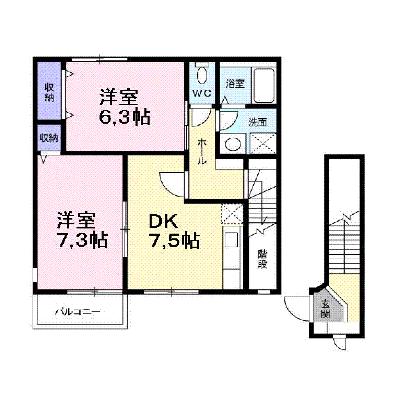 シェーヌ　Ｂ 201【管理NO：1-010120202-02010】 ★家具家電は申し込み後に搬入します★の物件画像