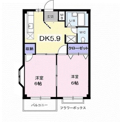 エルディム西本Ｂ 206【管理NO：1-003963402-02060】 ★家具家電は申し込み後に搬入します★の物件画像