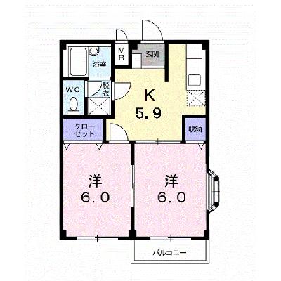 エルディムピーチ 201【管理NO：1-001625101-02010】 ★家具家電は申し込み後に搬入します★の物件画像