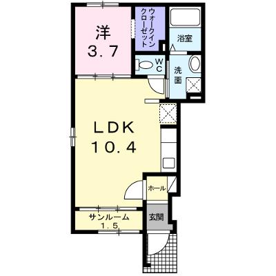 シュウ・レミングＡ 101【管理NO：1-018529001-01010】 ★家具家電は申し込み後に搬入しますの物件画像