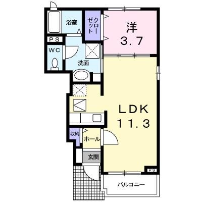 リヴェールⅤ 106【管理NO：1-017823202-01050】 ★家具家電は申し込み後に搬入します★の物件画像