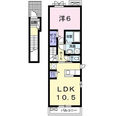エストレーラⅡ　Ａ 201【管理NO：1-018731201-02010】 ★家具家電は申し込み後に搬入しますの物件画像