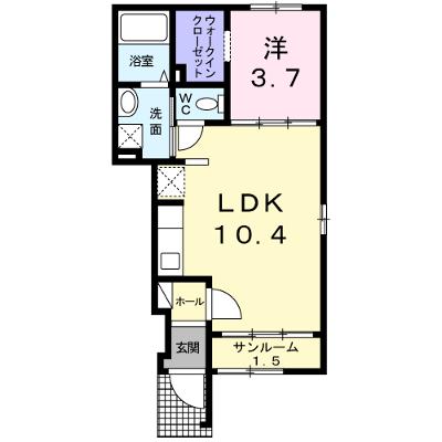 シュウ・レミングＡ 106【管理NO：1-018529001-01050】 ★家具家電は申し込み後に搬入します★の物件画像