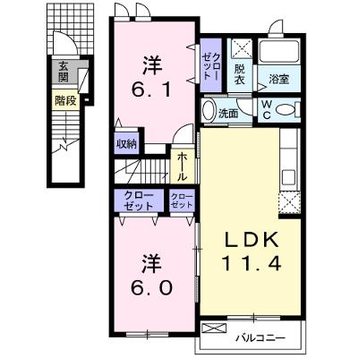 ベル・ヴィオラＫⅢ 203【管理NO：1-017667401-02030】 ★家具家電は申し込み後に搬入します★の物件画像
