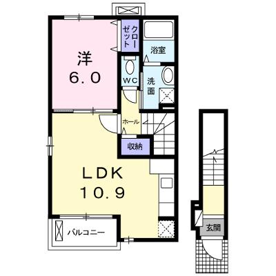 オーヴ 201【管理NO：1-016618801-02010】 ★家具家電は申し込み後に搬入します★の物件画像