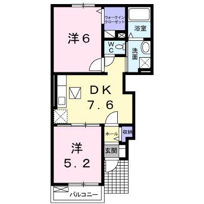 カルム・アルモニー・Ｋ　Ⅱ 103【管理NO：1-014367402-01030】 ★家具家電は申し込み後に搬入しますの物件画像