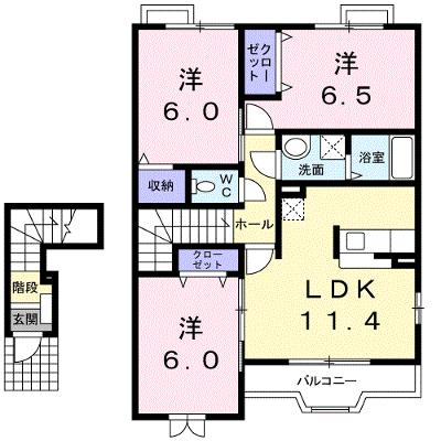 パシエンテＡ 205【管理NO：1-012799401-02040】 ★家具家電は申し込み後に搬入します★の物件画像