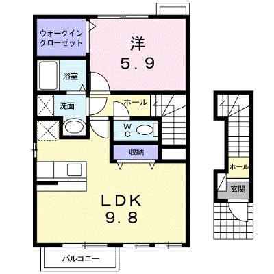 パステーク・古川　Ｂ棟 201【管理NO：1-012205602-02010】 ★家具家電は申し込み後に搬入します★の物件画像