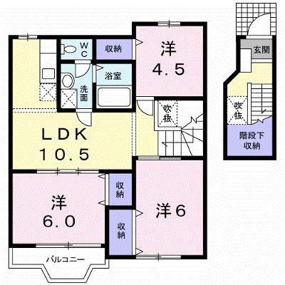 オーク・Ｋ 203【管理NO：1-011582301-02030】 ★家具家電は申し込み後に搬入します★の物件画像