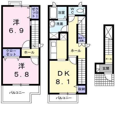 ビッグ・イースト上泉 207【管理NO：1-011421601-02060】 ★家具家電は申し込み後に搬入します★の物件画像