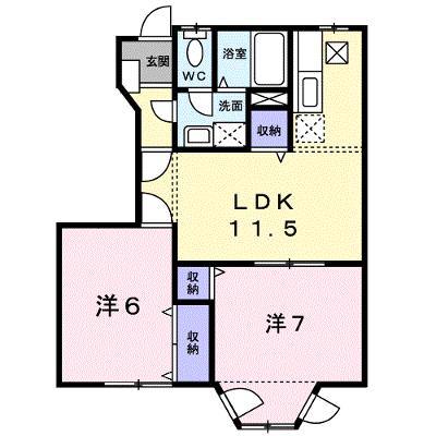 ヴィレッジ・ジュークＡ 102【管理NO：1-011395101-01020】 ★家具家電は申し込み後に搬入しますの物件画像