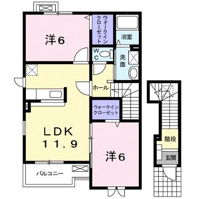 グランデＫⅡ　Ｂ 201【管理NO：1-014893002-02010】 ★家具家電は申し込み後に搬入しますの物件画像