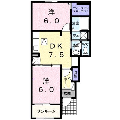 グレースガーデン南高下Ⅲ 102【管理NO：1-024546103-01020】 ★家具家電は申し込み後に搬入しますの物件画像