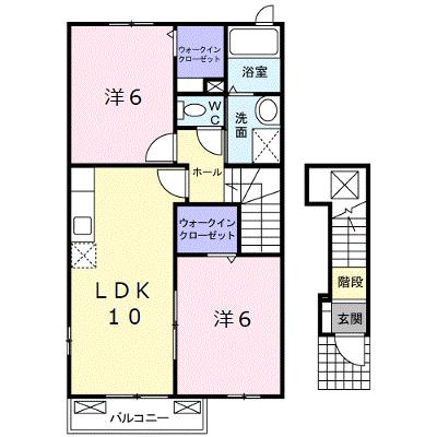 ハピネス　Ｄ 201【管理NO：1-014710104-02010】 ★家具家電は申し込み後に搬入しますの物件画像