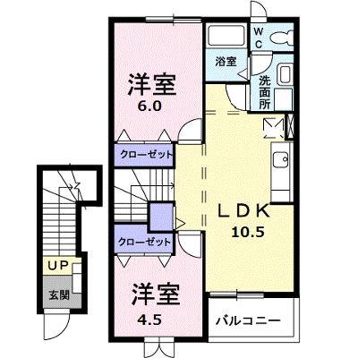 ベル・アルモニーＢ 202【管理NO：1-012192101-02020】 ★家具家電は申し込み後に搬入します★の物件画像