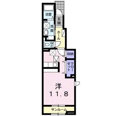 メゾン・サンＴ３ 101【管理NO：1-024444801-01010】 ★家具家電は申し込み後に搬入します★の物件画像