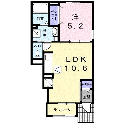 レジデンスＴ・ＷＥＳＴ　Ⅱ 103【管理NO：1-024273201-01030】 ★家具家電は申し込み後に搬入しますの物件画像