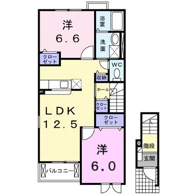 ファスタージュ　Ⅱ 201【管理NO：1-014997602-02010】 ★家具家電は申し込み後に搬入しますの物件画像