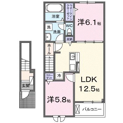 エストレージャⅠ 202【管理NO：1-028360901-02020】 ★家具家電は申し込み後に搬入します★の物件画像