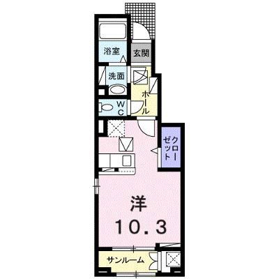 アンジュー北吉井　Ｂ 102【管理NO：1-024944502-01020】 ★家具家電は申し込み後に搬入しますの物件画像