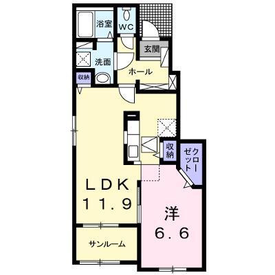 サウス　ブリーズ　ツバキ　Ⅰ 102【管理NO：1-022908901-01020】 ★家具家電は申し込み後に搬入します 2026年07月中旬入居可能の物件画像