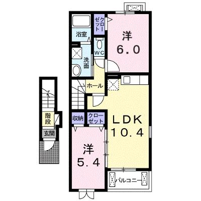プリムローズ桜Ⅱ 203【管理NO：1-019388101-02030】 ★家具家電は申し込み後に搬入します★の物件画像