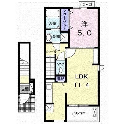 アルカンシエルＢ 203【管理NO：1-019349001-02030】 ★家具家電は申し込み後に搬入しますの物件画像